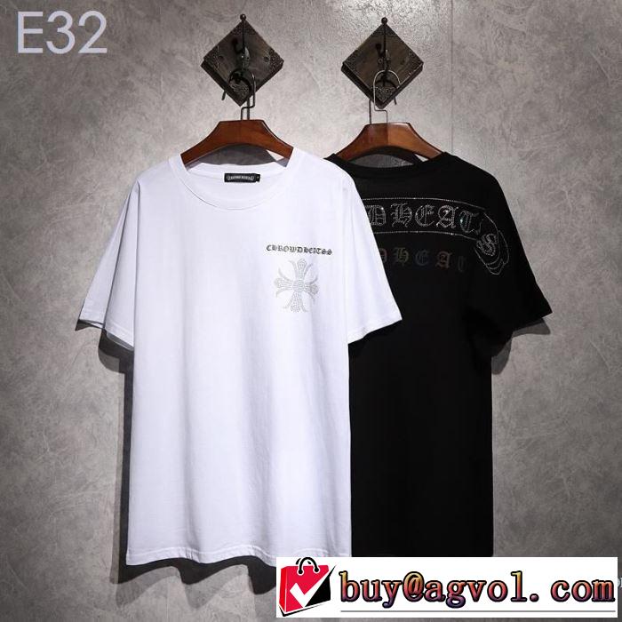 2019春夏トレンドアイテム すっきりした印象に クロムハーツ CHROME HEARTS 半袖Tシャツ 2色可選 男女兼用
