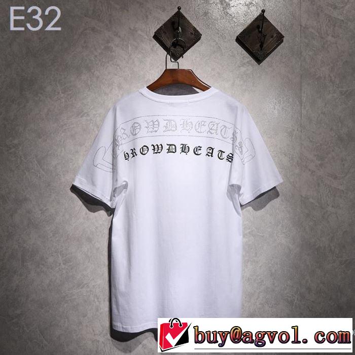 2019春夏トレンドアイテム すっきりした印象に クロムハーツ CHROME HEARTS 半袖Tシャツ 2色可選 男女兼用