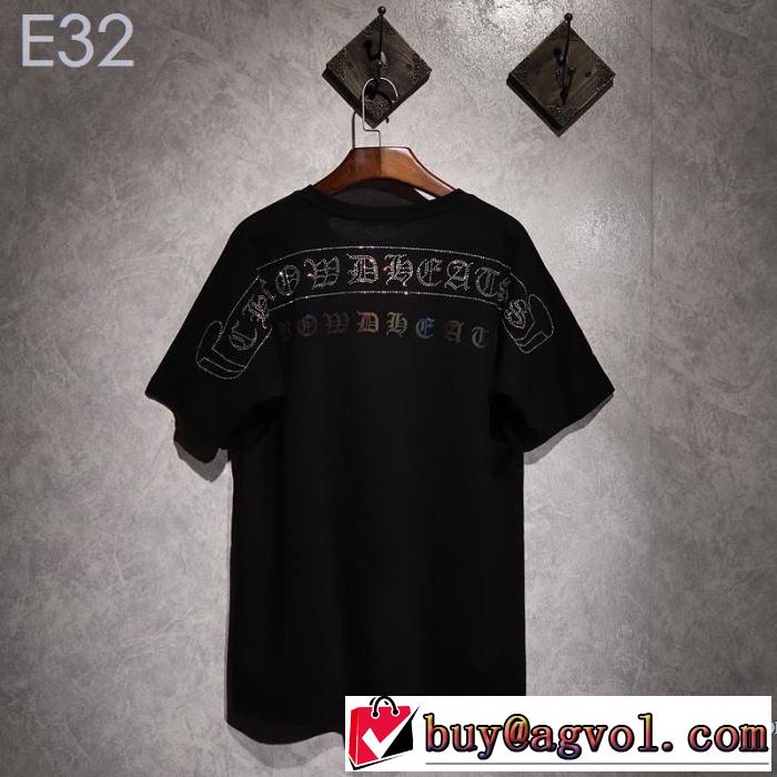 2019春夏トレンドアイテム すっきりした印象に クロムハーツ CHROME HEARTS 半袖Tシャツ 2色可選 男女兼用