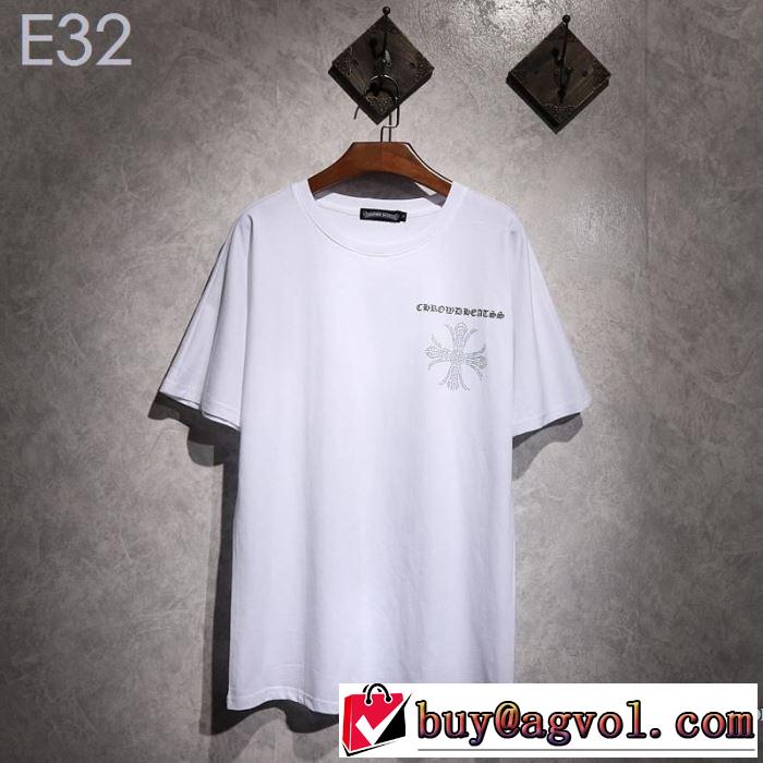 2019春夏トレンドアイテム すっきりした印象に クロムハーツ CHROME HEARTS 半袖Tシャツ 2色可選 男女兼用