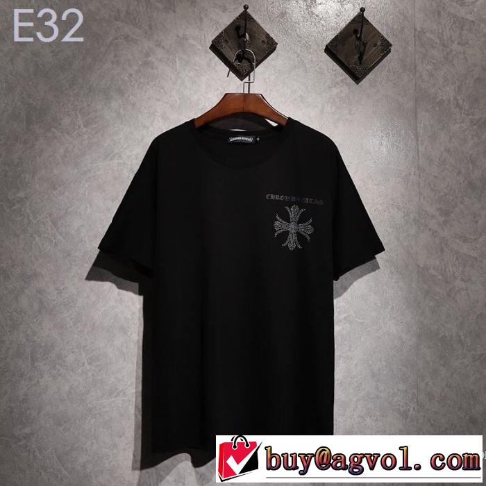 2019春夏トレンドアイテム すっきりした印象に クロムハーツ CHROME HEARTS 半袖Tシャツ 2色可選 男女兼用