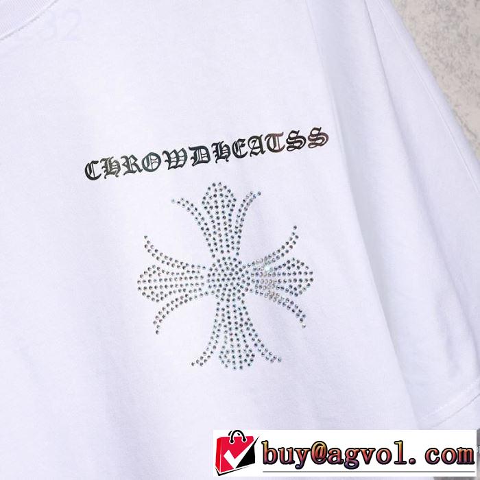 2019春夏トレンドアイテム すっきりした印象に クロムハーツ CHROME HEARTS 半袖Tシャツ 2色可選 男女兼用