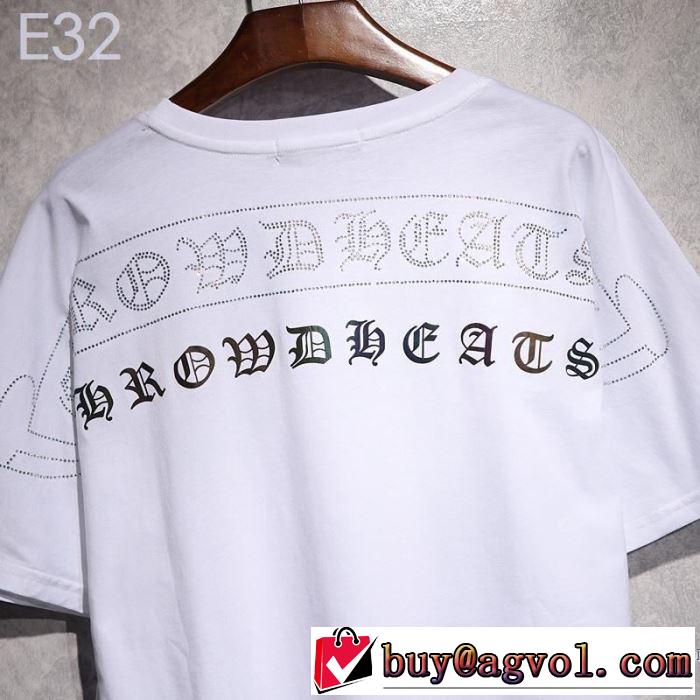 2019春夏トレンドアイテム すっきりした印象に クロムハーツ CHROME HEARTS 半袖Tシャツ 2色可選 男女兼用
