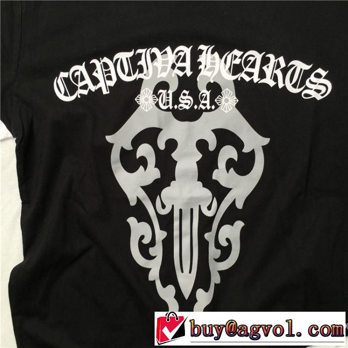2色可選 男女兼用 クロムハーツ CHROME HEARTS 半袖Tシャツ  《2019年》今、注目のストリート この夏は注目新作