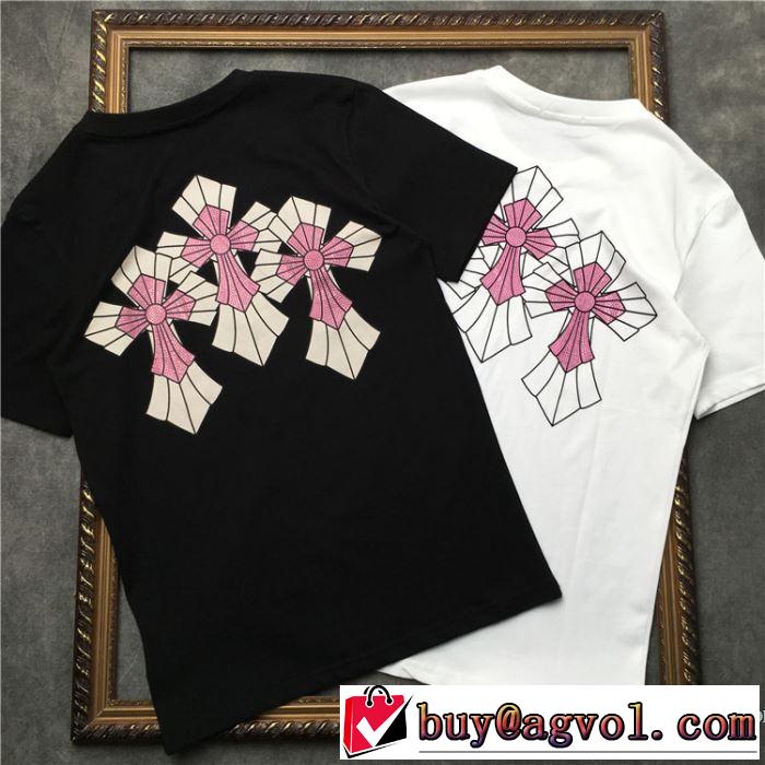ブランドの話題の新作も！ 2019年最新ファッション クロムハーツ CHROME HEARTS 半袖Tシャツ 2色可選 男女兼用