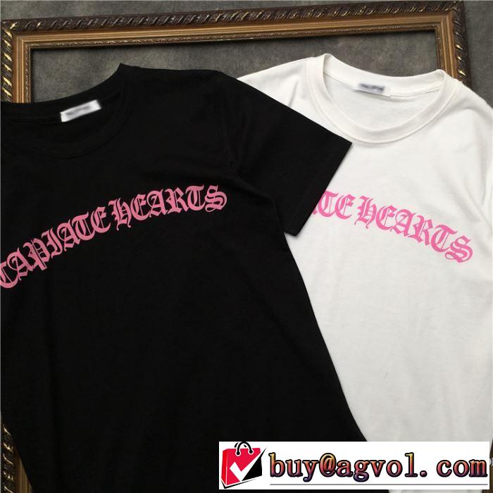 ブランドの話題の新作も！ 2019年最新ファッション クロムハーツ CHROME HEARTS 半袖Tシャツ 2色可選 男女兼用
