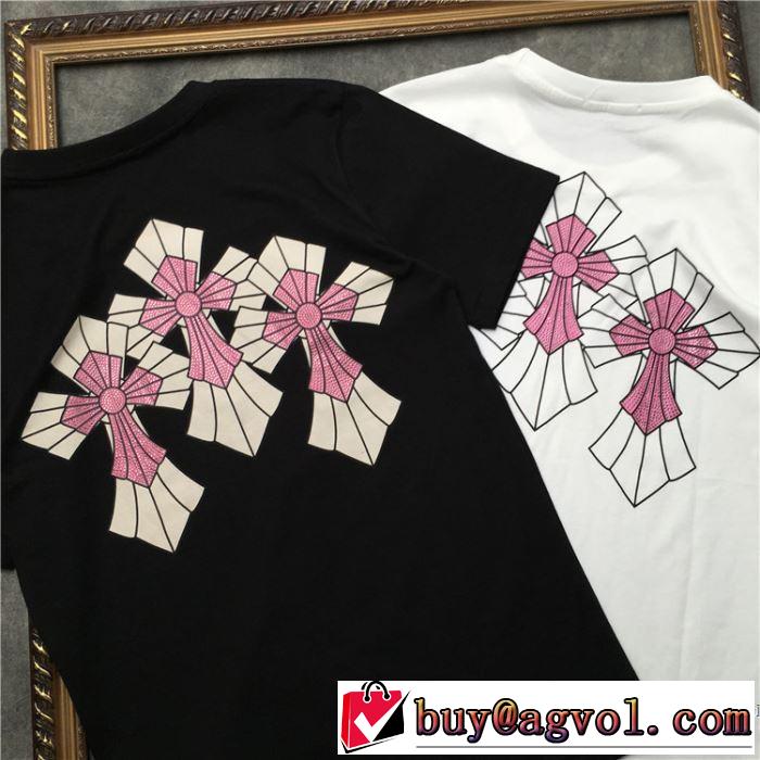 ブランドの話題の新作も！ 2019年最新ファッション クロムハーツ CHROME HEARTS 半袖Tシャツ 2色可選 男女兼用