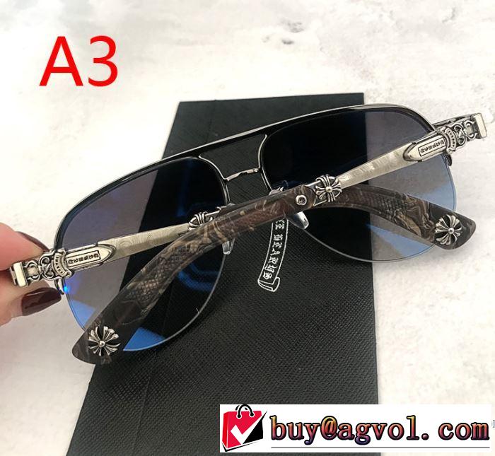 大人の可愛さを引き立て 2019年春夏流行ファッション クロムハーツ CHROME HEARTS サングラス 3色可選