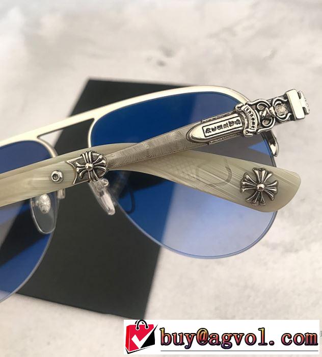 大人の可愛さを引き立て 2019年春夏流行ファッション クロムハーツ CHROME HEARTS サングラス 3色可選