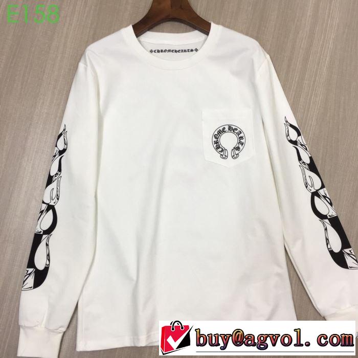 春夏シンプルファッションでOK！ 2019年の夏のマスト クロムハーツ CHROME HEARTS 長袖Tシャツ 2色可選