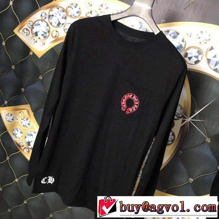 すごく稀少カラークロムハーツ CHROME HEARTS 希少限定長袖Tシャツ正規品保証19春夏