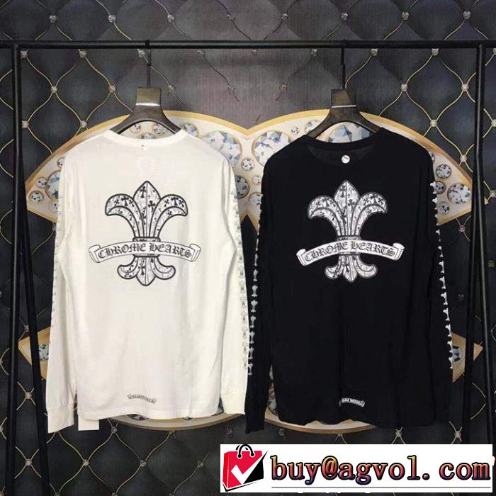  激レア 入手困難クロムハーツ人気話題 2色可選CHROME HEARTS2019夏ファション新品長袖Tシャツ