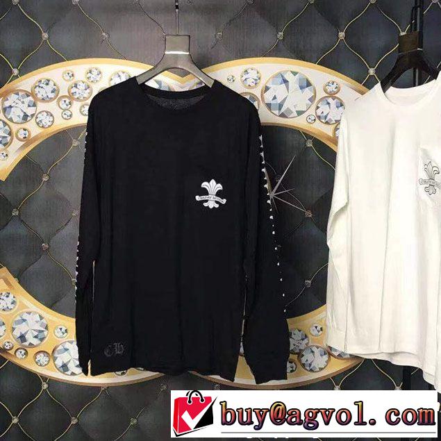 激レア 入手困難クロムハーツ人気話題 2色可選CHROME HEARTS2019夏ファション新品長袖Tシャツ