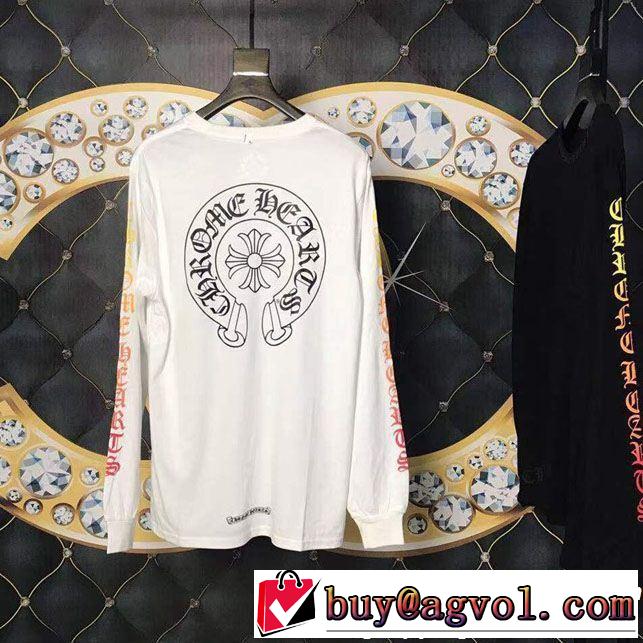 やっと見つけた国内即発  CHROME HEARTS正規品保証19春夏 クロムハーツ 長袖Tシャツ2色可選