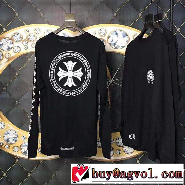  2019夏ファション新品 CHROME HEARTS クロムハーツ春夏のトレンドアイテム 長袖Tシャツ流行アイテム