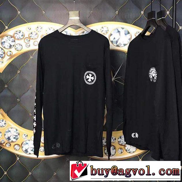 2019夏ファション新品 CHROME HEARTS クロムハーツ春夏のトレンドアイテム 長袖Tシャツ流行アイテム