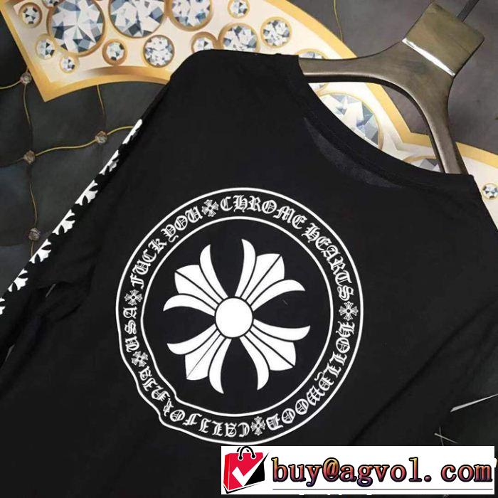 2019夏ファション新品 CHROME HEARTS クロムハーツ春夏のトレンドアイテム 長袖Tシャツ流行アイテム