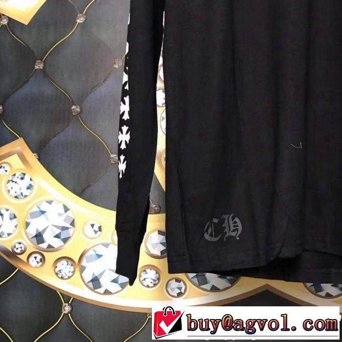 2019夏ファション新品 CHROME HEARTS クロムハーツ春夏のトレンドアイテム 長袖Tシャツ流行アイテム