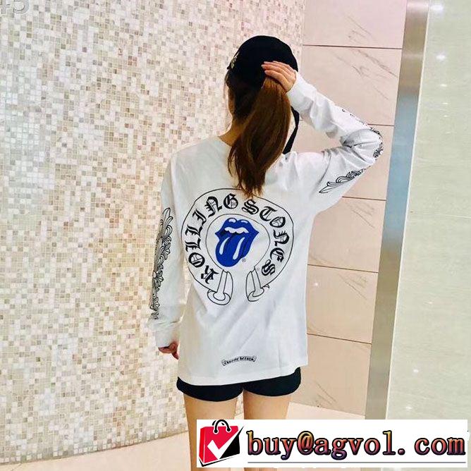 2019に人気もまだまだ継続しています CHROME HEARTS 長袖Tシャツ色にも流行りクロムハーツ