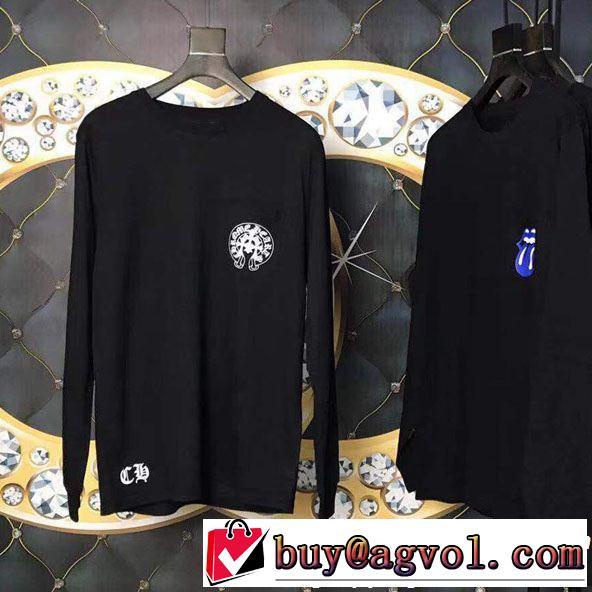 今注目度が上がって 長袖Tシャツ2019年春夏のトレンド CHROME HEARTS クロムハーツ大人っぽさ