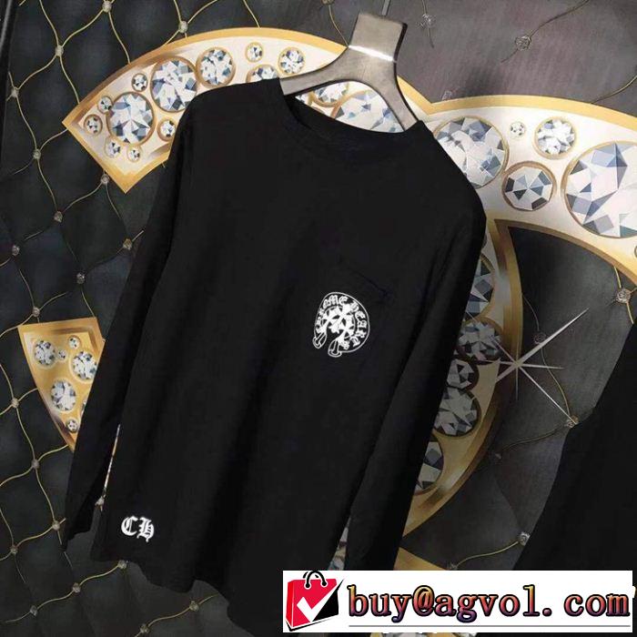 今注目度が上がって 長袖Tシャツ2019年春夏のトレンド CHROME HEARTS クロムハーツ大人っぽさ