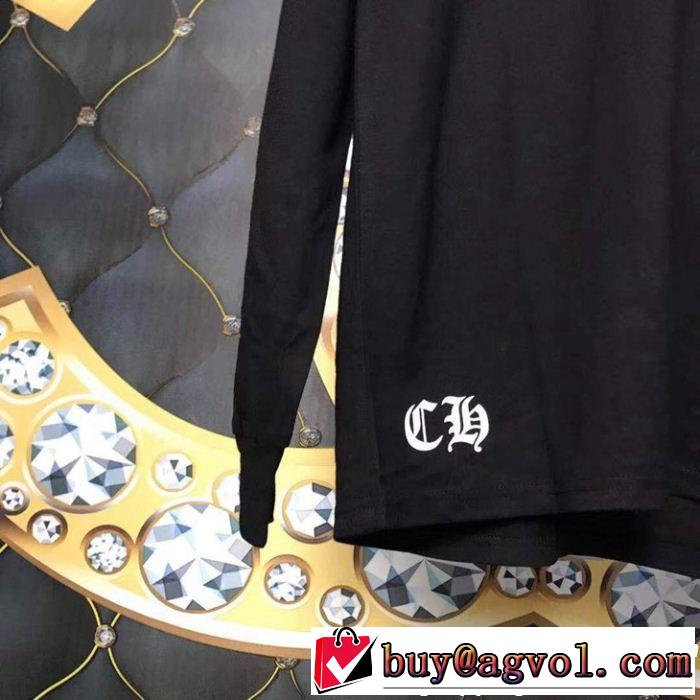 今注目度が上がって 長袖Tシャツ2019年春夏のトレンド CHROME HEARTS クロムハーツ大人っぽさ