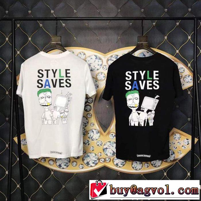 春夏の流行り2019新品 CHROME HEARTS クロムハーツ夏新品完売間近半袖Tシャツ 2色可選