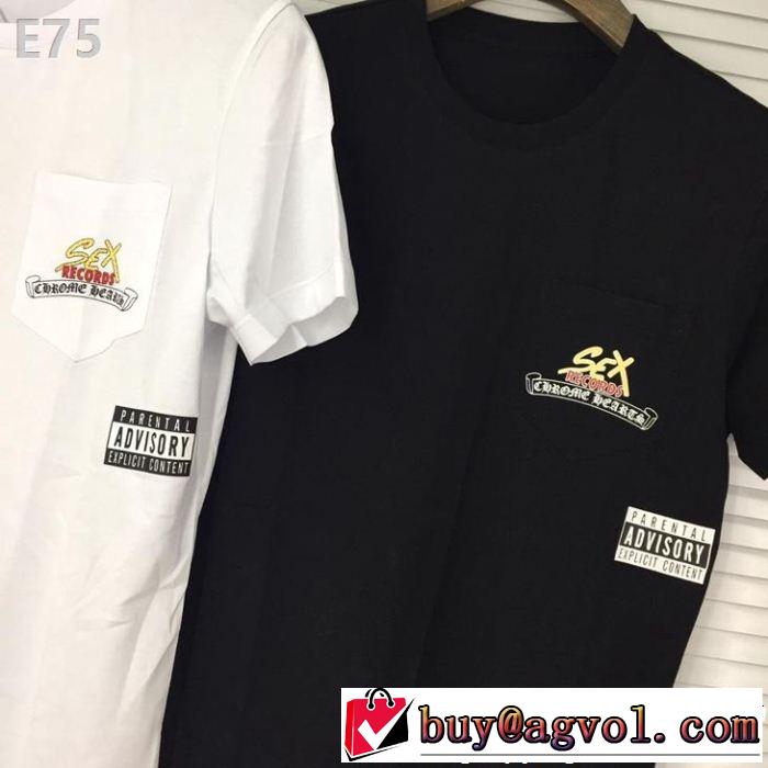 2019年最新ファッションCHROME HEARTS 半袖Tシャツクロムハーツ 2色可選お洒落トレンド人気
