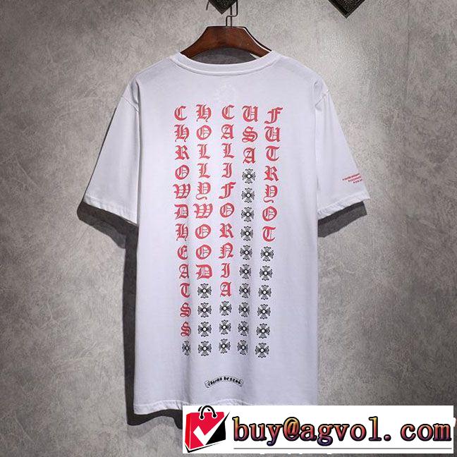 ブランドの話題の新作も！2色可選 CHROME HEARTS おしゃれな夏ファッション2019クロムハーツ半袖Tシャツ