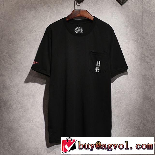 ブランドの話題の新作も！2色可選 CHROME HEARTS おしゃれな夏ファッション2019クロムハーツ半袖Tシャツ