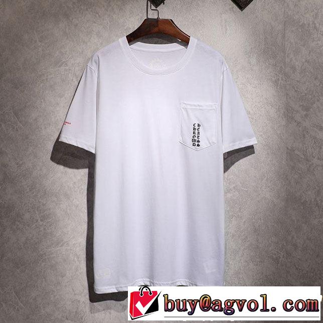 ブランドの話題の新作も！2色可選 CHROME HEARTS おしゃれな夏ファッション2019クロムハーツ半袖Tシャツ