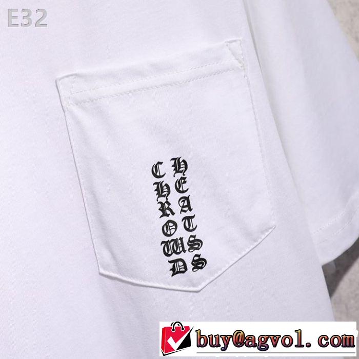 ブランドの話題の新作も！2色可選 CHROME HEARTS おしゃれな夏ファッション2019クロムハーツ半袖Tシャツ