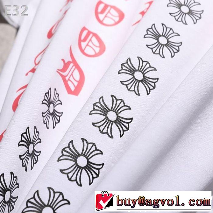 ブランドの話題の新作も！2色可選 CHROME HEARTS おしゃれな夏ファッション2019クロムハーツ半袖Tシャツ