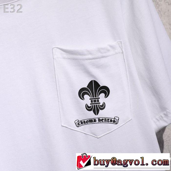 海外セレブは大人気 CHROME HEARTS クロムハーツ2019年春夏シーズンの人気 半袖Tシャツ 2色可選