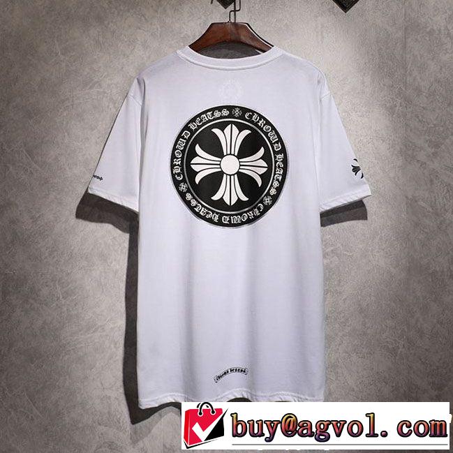 上品なリラックス感 2色可選 CHROME HEARTS 半袖Tシャツクロムハーツ【2019年】夏のファッション
