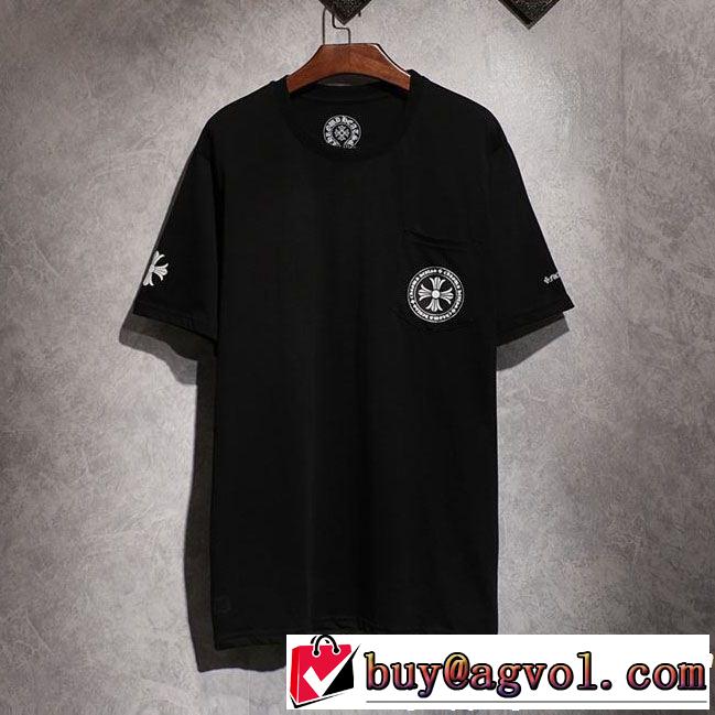 上品なリラックス感 2色可選 CHROME HEARTS 半袖Tシャツクロムハーツ【2019年】夏のファッション