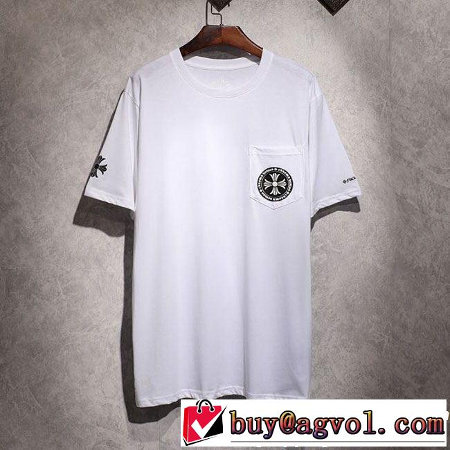 上品なリラックス感 2色可選 CHROME HEARTS 半袖Tシャツクロムハーツ【2019年】夏のファッション
