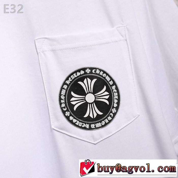 上品なリラックス感 2色可選 CHROME HEARTS 半袖Tシャツクロムハーツ【2019年】夏のファッション