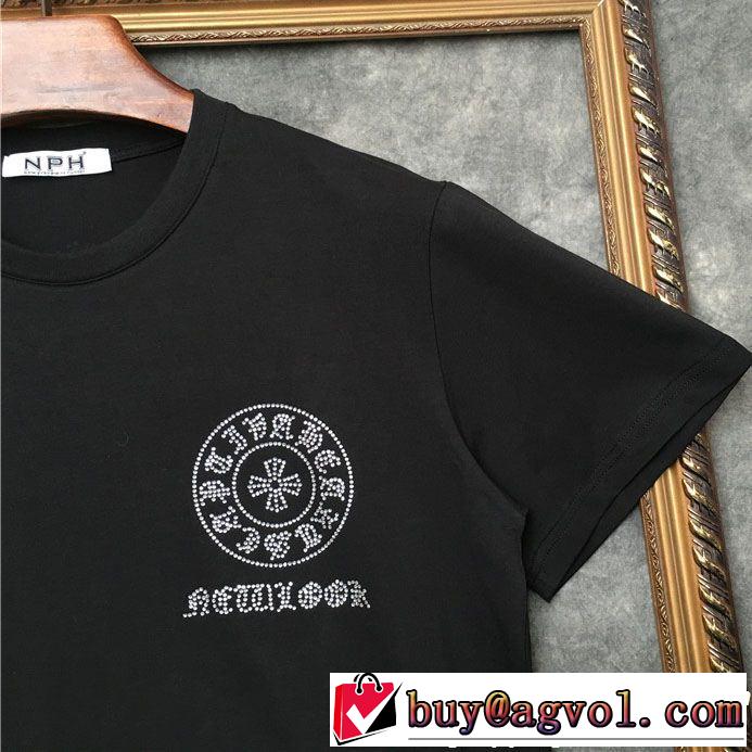 クロムハーツ今流行のストリート上品 CHROME HEARTS 半袖Tシャツ2019限定 男性に人気