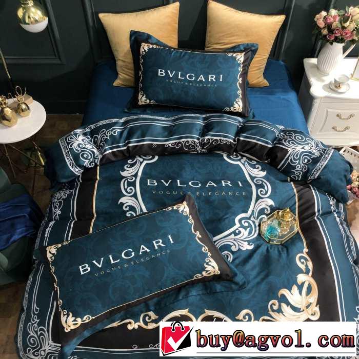 ブルガリ2019AWのトレンドデザイン 秋らしい雰囲気を作ってくれる BVLGARI 寝具4点セット