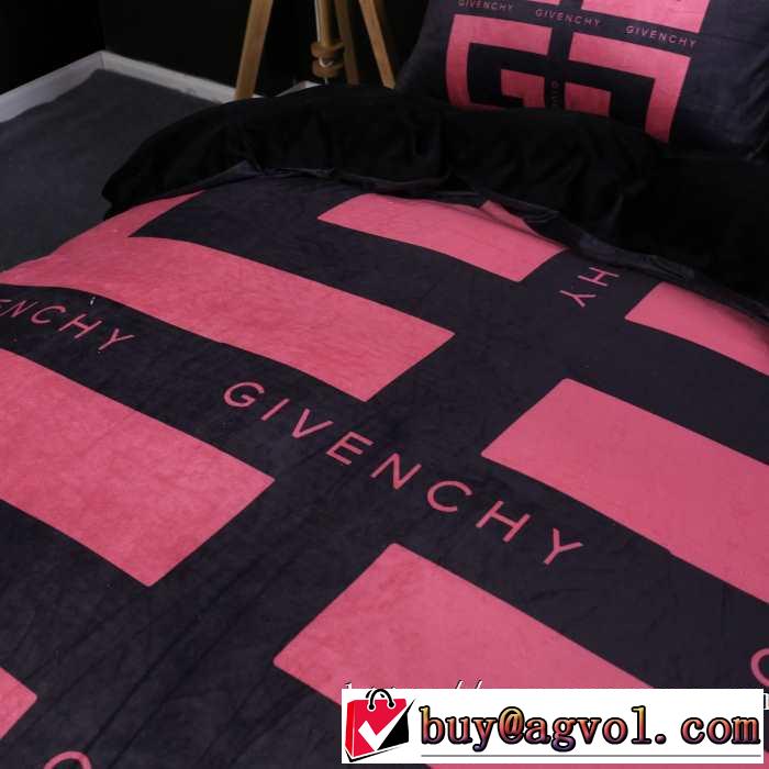 寒い季節トレンド上品 寝具4点セット 大胆なチェックの人気トレンド ジバンシー GIVENCHY