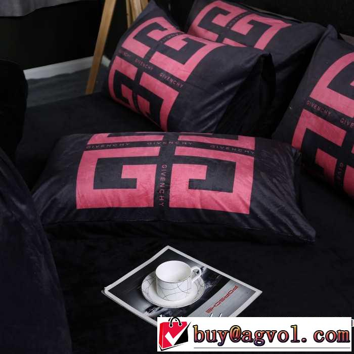 寒い季節トレンド上品 寝具4点セット 大胆なチェックの人気トレンド ジバンシー GIVENCHY