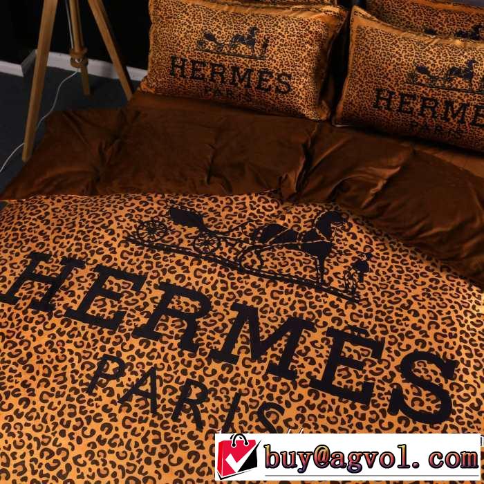 エルメス速報！2019年秋ファッショントレンド HERMES 寝具4点セット 機能性が良くブランド新品