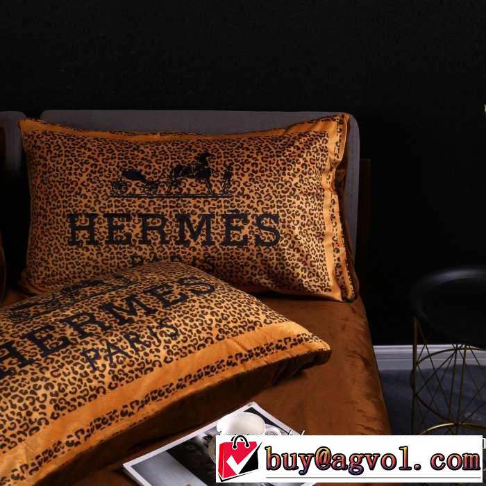 エルメス速報！2019年秋ファッショントレンド HERMES 寝具4点セット 機能性が良くブランド新品