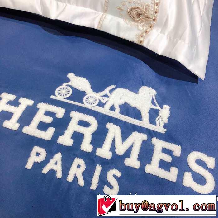 HERMES 2019秋冬トレンドデザイン 寝具4点セット 毎日はちょっとイイ秋冬新品 エルメス