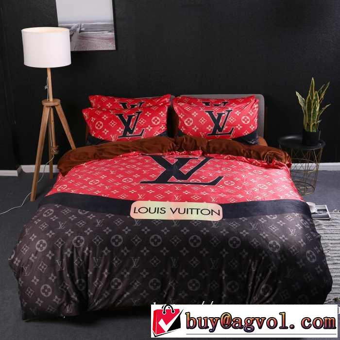 トレンド入り確実最新コレクション LOUIS VUITTON 寝具4点セット 2019?2020秋冬流行色紹介 ルイ ヴィトン