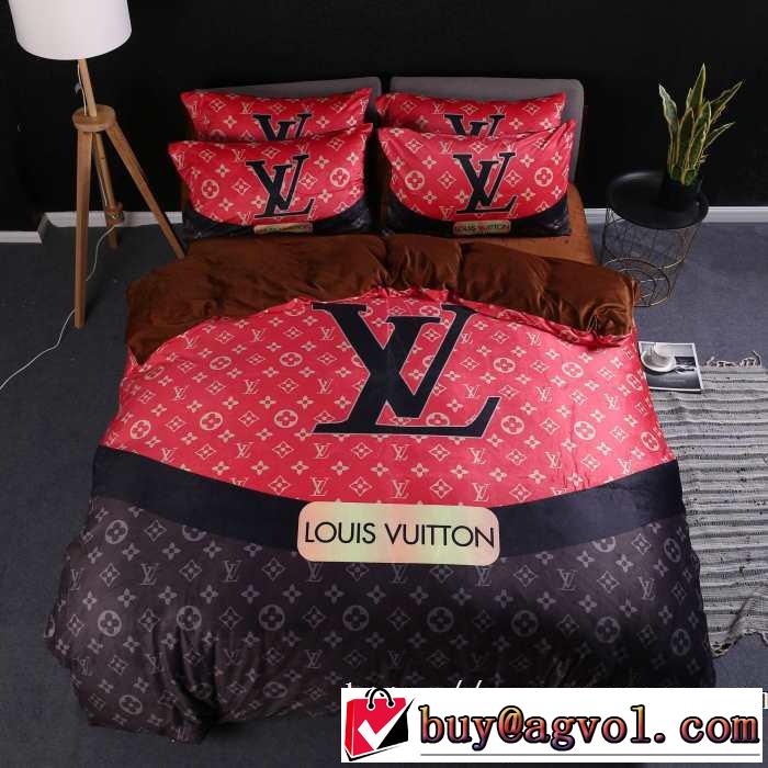 トレンド入り確実最新コレクション LOUIS VUITTON 寝具4点セット 2019?2020秋冬流行色紹介 ルイ ヴィトン