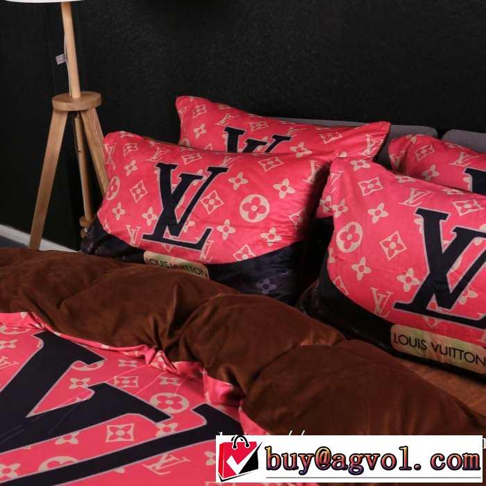 トレンド入り確実最新コレクション LOUIS VUITTON 寝具4点セット 2019?2020秋冬流行色紹介 ルイ ヴィトン