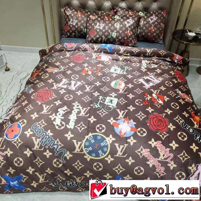 とにかく完璧ブランド新作 ルイ ヴィトン LOUIS VUITTON 最速2019秋冬トレンドブランド  寝具4点セット