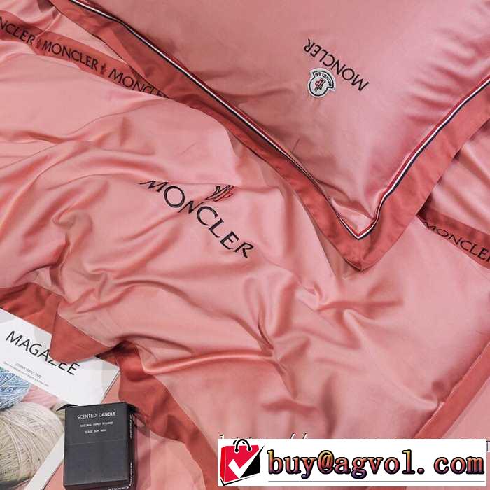 大胆なチェックの人気トレンド 寝具4点セット 2019秋断然ブランド推し モンクレール MONCLER